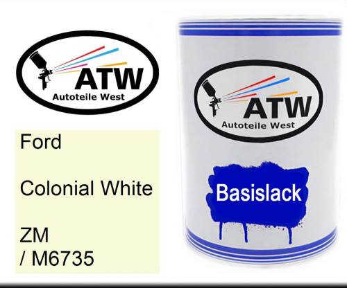Ford, Colonial White, ZM / M6735: 500ml Lackdose, von ATW Autoteile West.